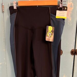 Champion Black and Blue High-Rise Leggings